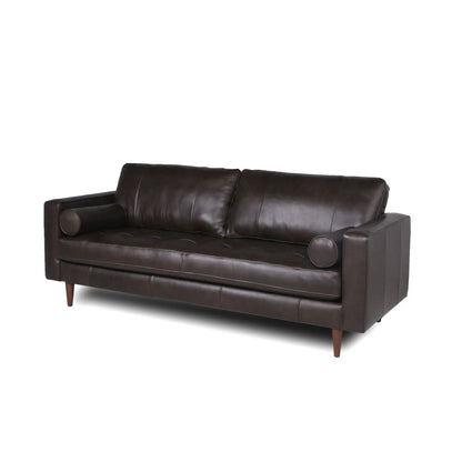 Mid-Century Tufted, Leather Sofa Nicelink