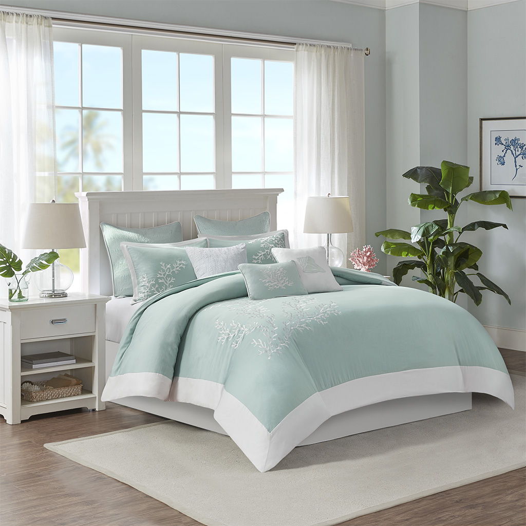 Coastline - Duvet Cover Mini Set - Aqua Harbor House