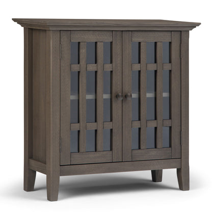 Bedford - Low Storage Media Cabinet - Farmhouse Gray Simpli-Home