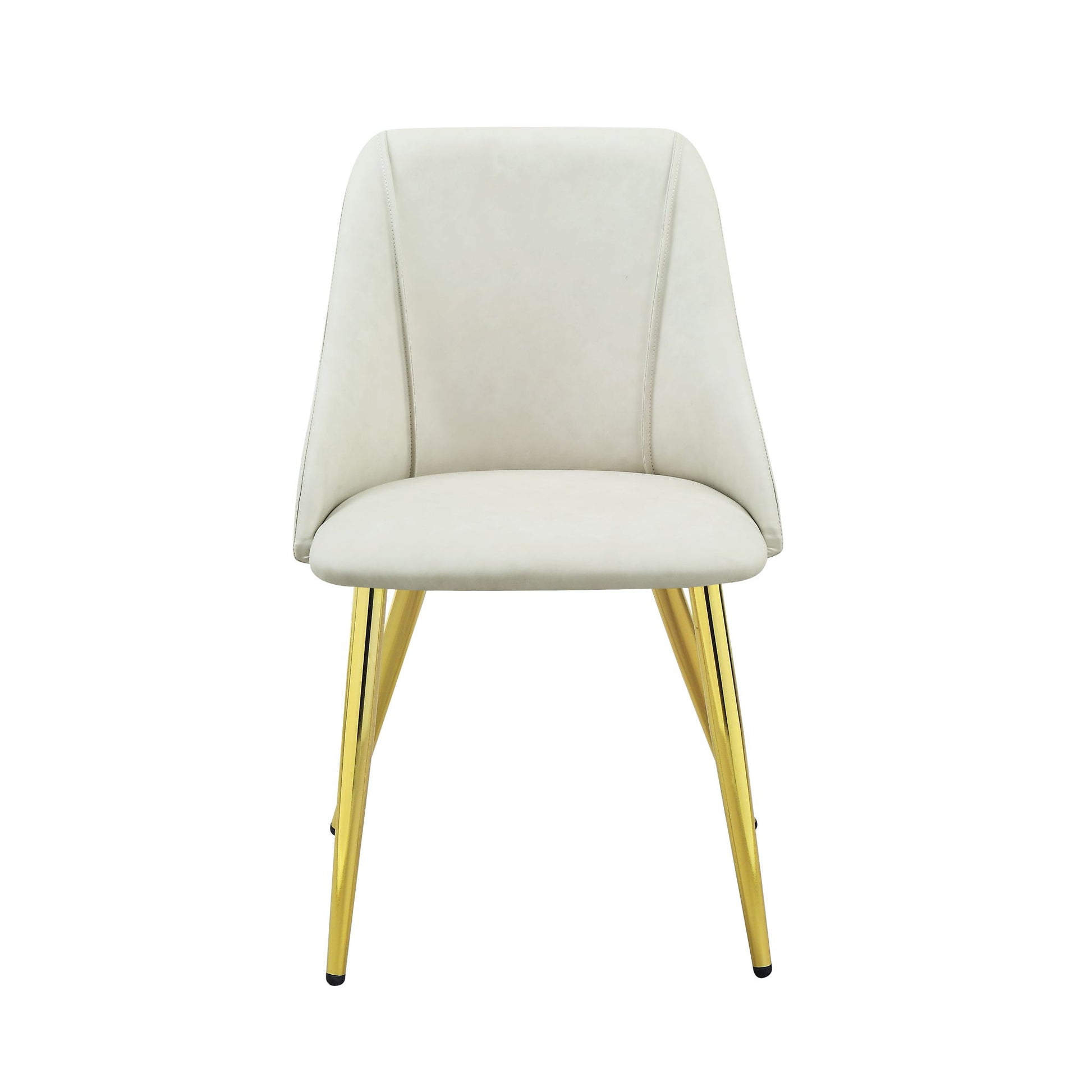 Gaines - Synthetic Leather Side Chair (Set of 2) - White Acme