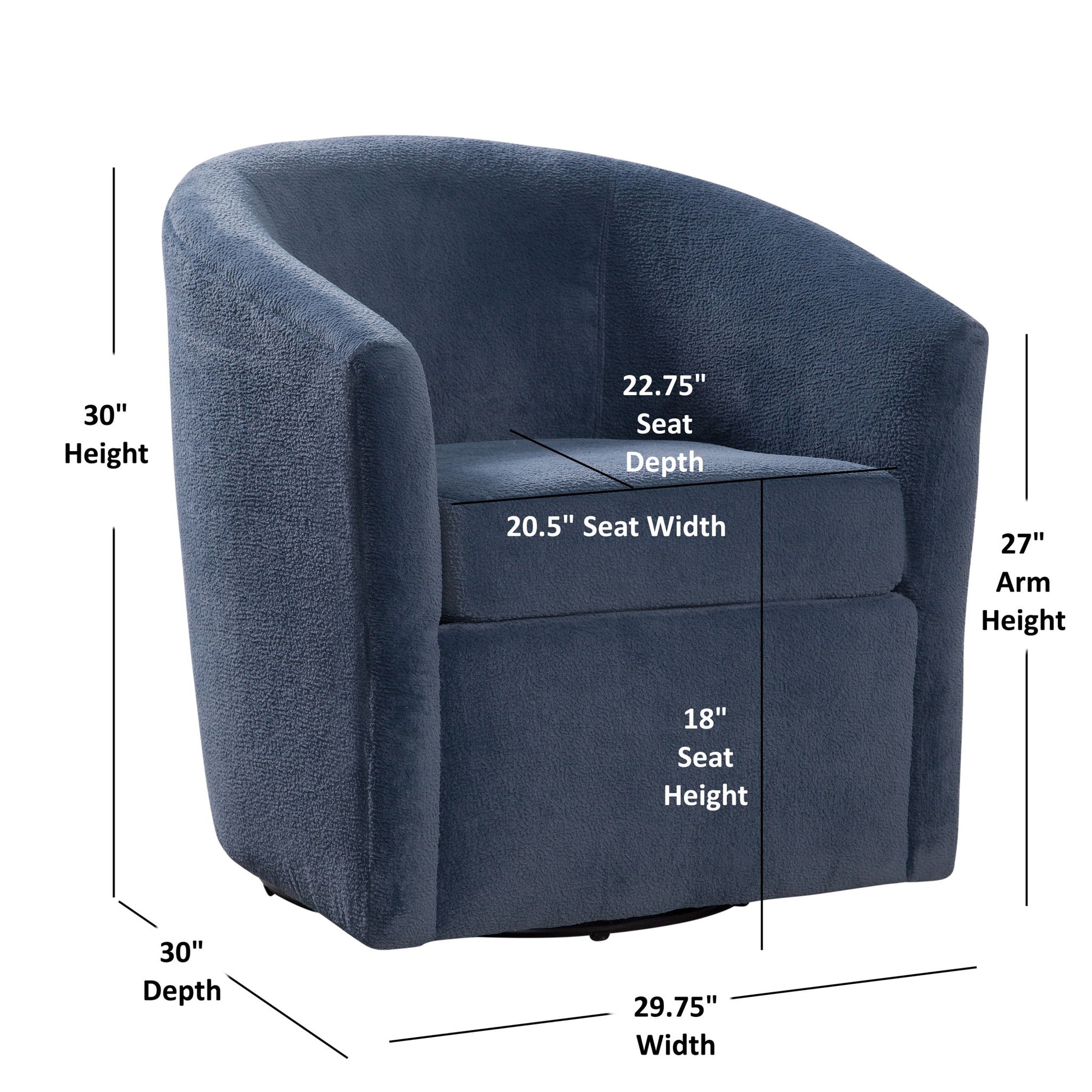 Oaklynn - Barrel Style Swivel Accent Chair Ridgecrest Home