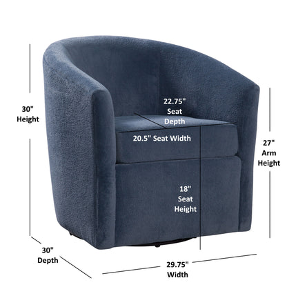 Oaklynn - Barrel Style Swivel Accent Chair Ridgecrest Home