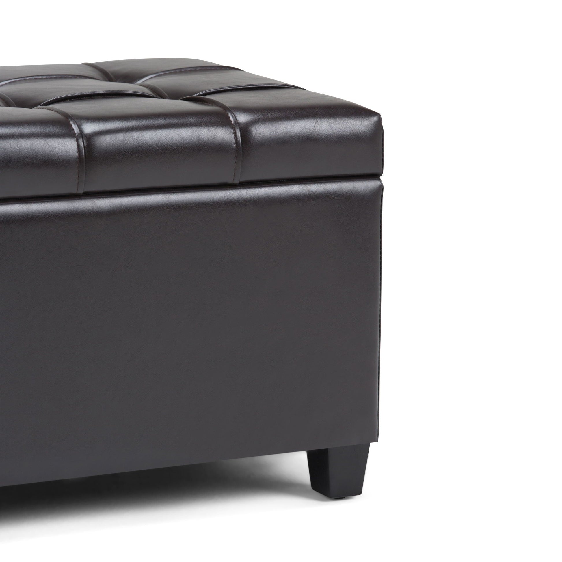 Sienna - Upholstered Storage Ottoman Bench Simpli-Home