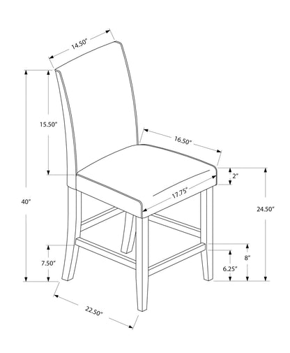 Counter Height Dining Chair Upholstered Leather Look (Set of 2) 8th Street