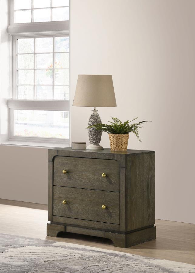 Gran Park - 2-Drawer Nightstand Bedside Table - Dark Cocoa Coaster Fine Furniture