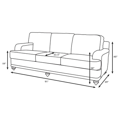 Anderson - 2 Piece Cushion Back Living Room Set - Gray Furniture Max