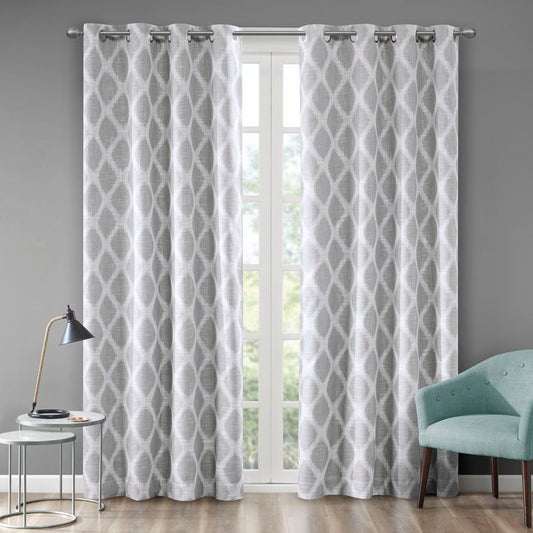 Blakesly - Printed Ikat Blackout Panel Casual - Gray SunSmart