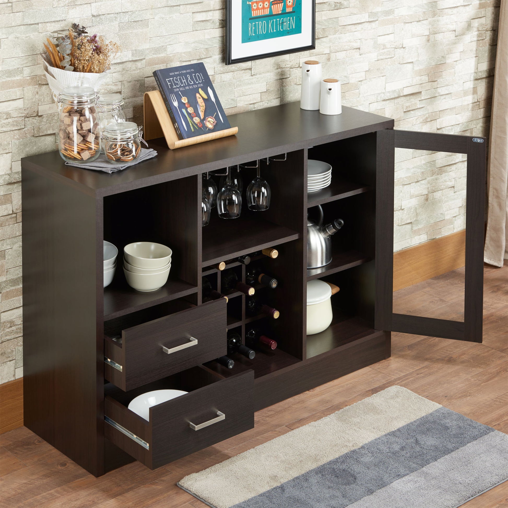 Hazen - Wine Cabinet III - Espresso Acme