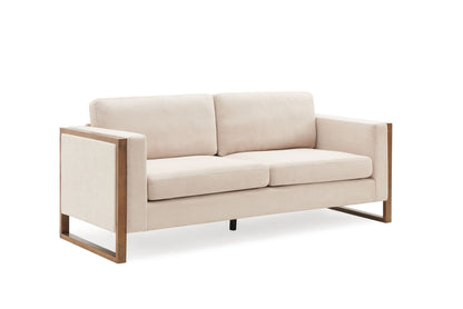 Modern Sofa With Solid Wood Legs, 3 Seater Noble House