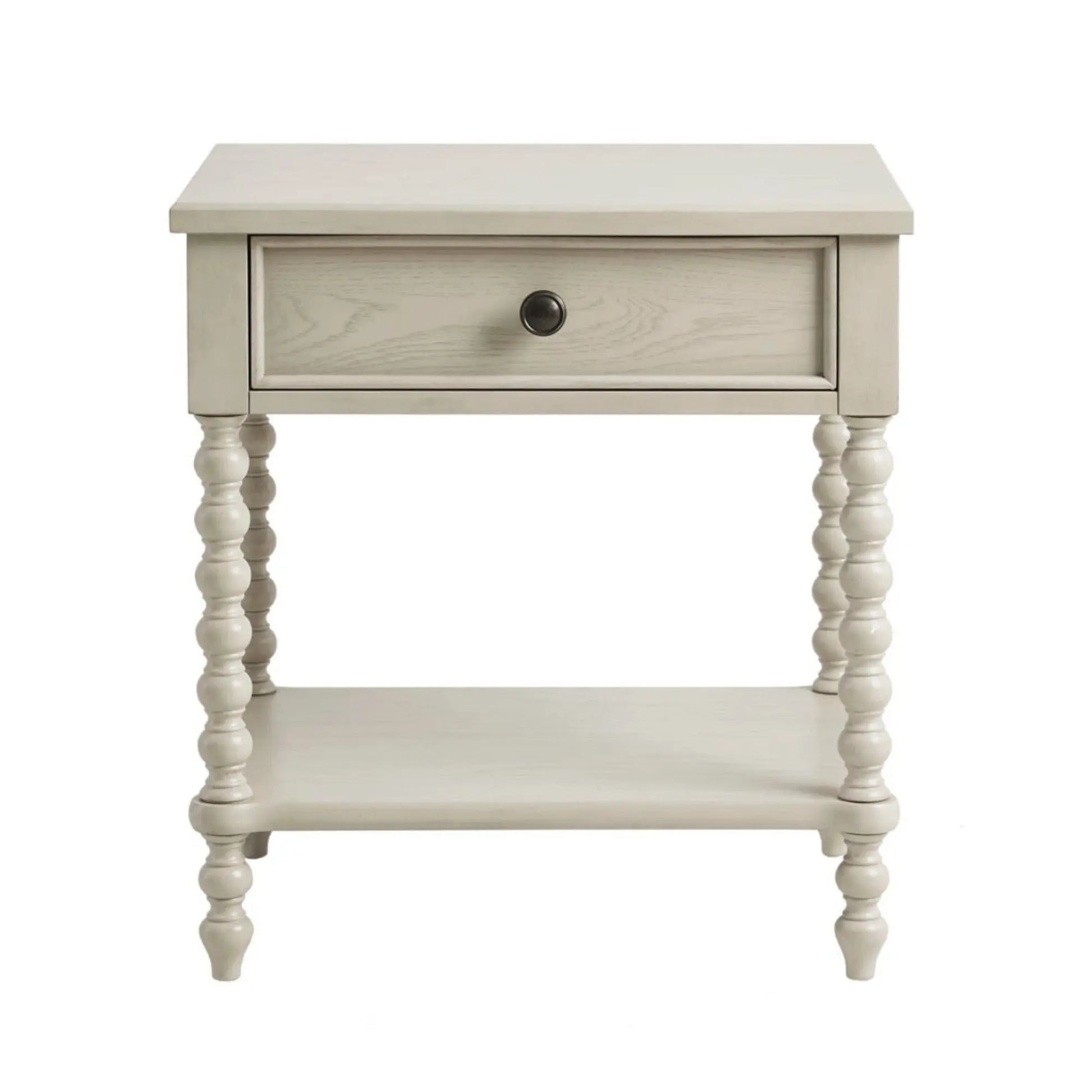 Traditional Durable Nightstand Table With Drawer And Shelf JLA