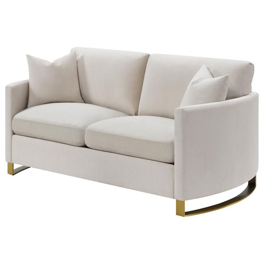 Corliss - Upholstered Arched Arm Loveseat CoasterElevations