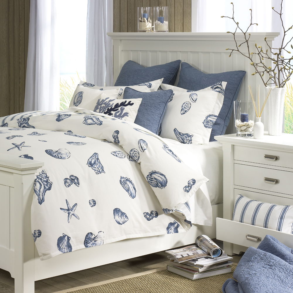 Beach House - King 3 Piece Duvet Cover Set - Blue