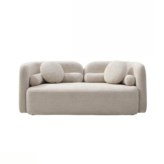 2 Seater Sofa Couch For Living Room - Light Beige Home Essentials