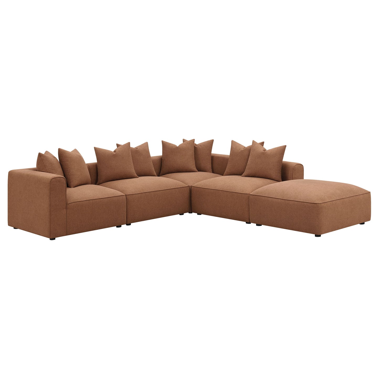 Colleen - 6 Piece Modular Sectional With Tight Seats - Terracotta Furniture Max