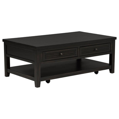 Concord - 2-Drawer Rectangular Coffee Table - Distressed Java Coaster Fine Furniture