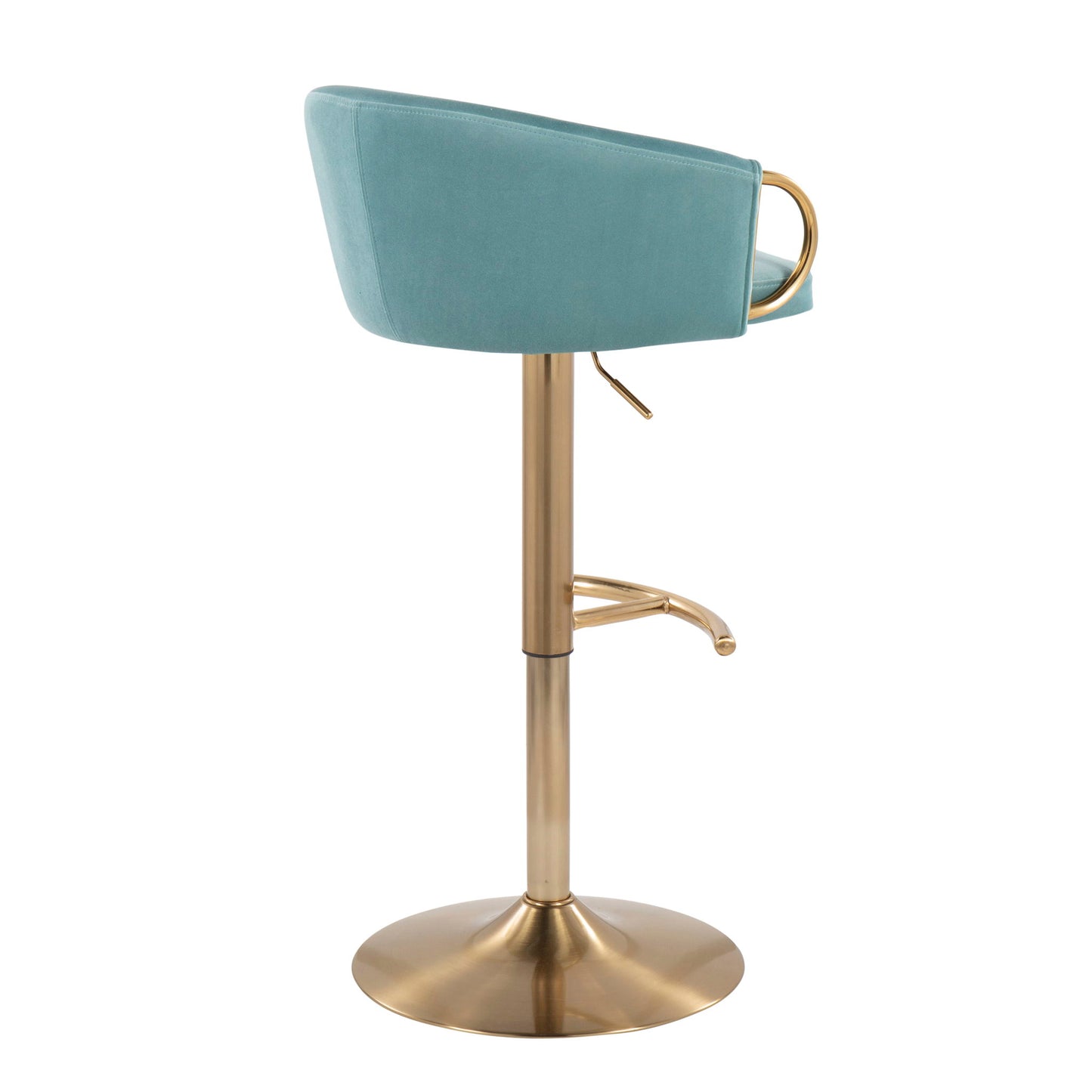 Claire - Contemporary / Glam Adjustable Bar Stool (Set of 2) Lumi Source