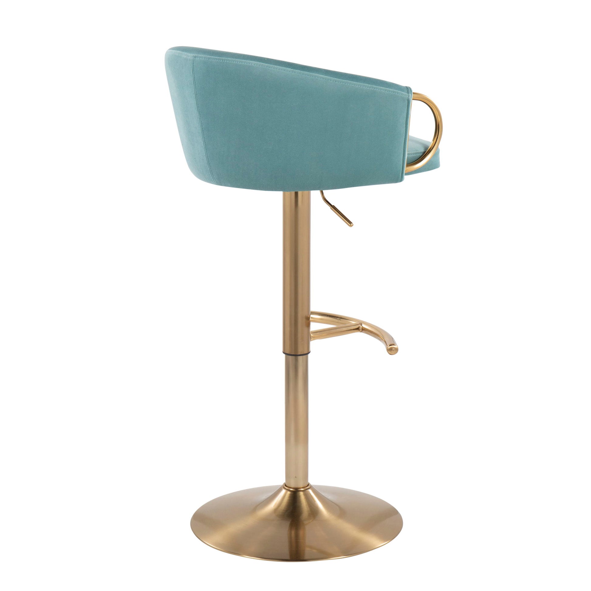 Claire - Contemporary / Glam Adjustable Bar Stool (Set of 2) Lumi Source