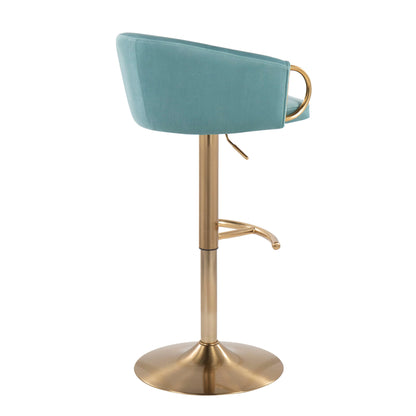 Claire - Contemporary / Glam Adjustable Bar Stool (Set of 2) Lumi Source