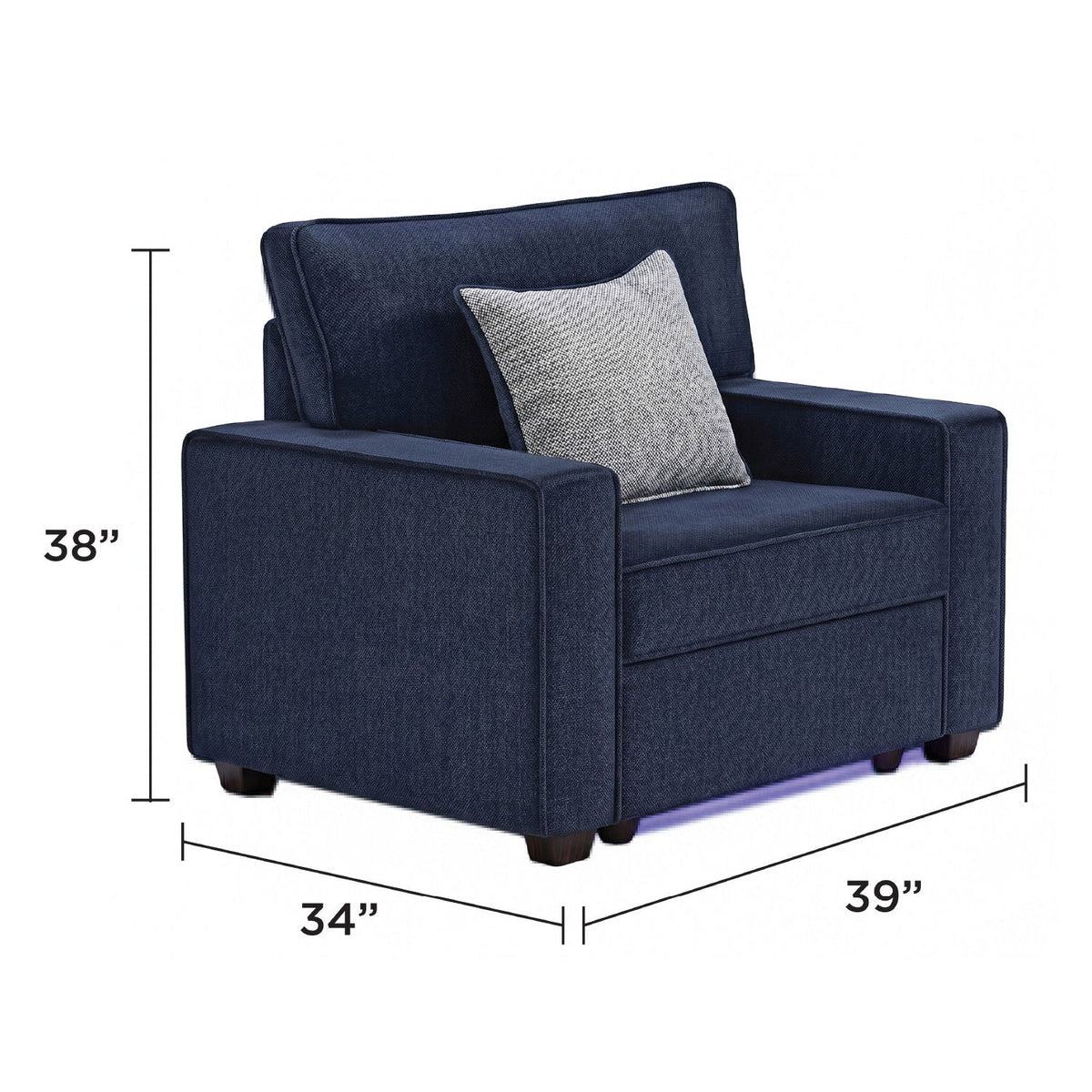 Rita - Accent Chair With LED Underlighting Matrix Furniture Group