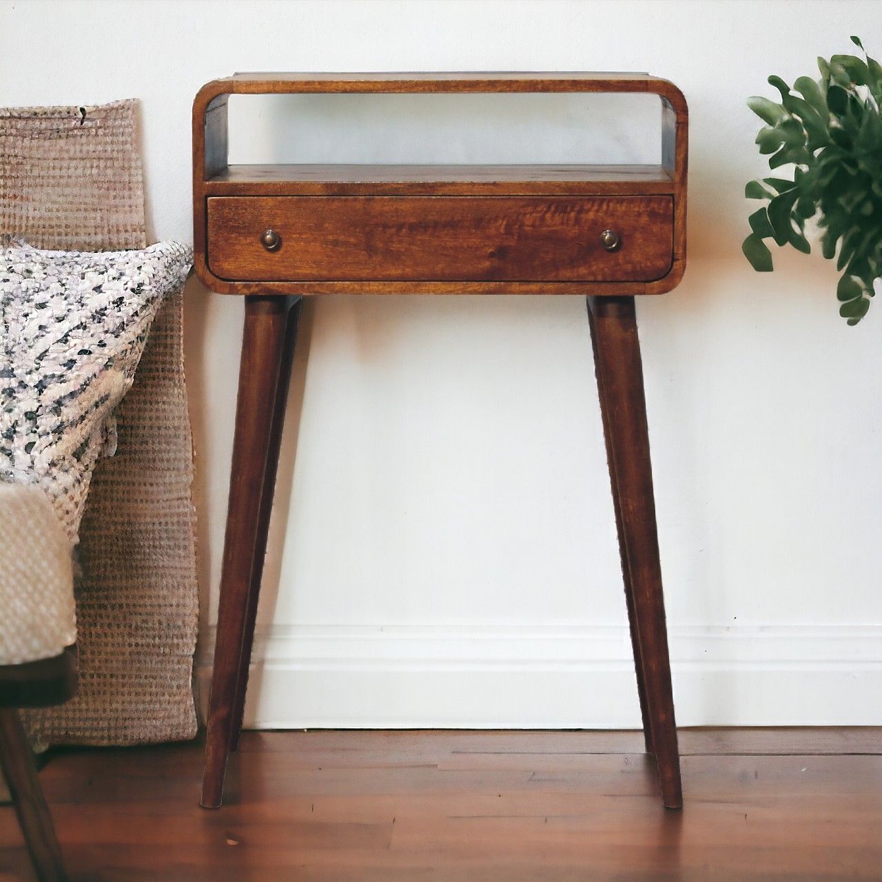 Curved Chestnut Console Table Artisan Furniture