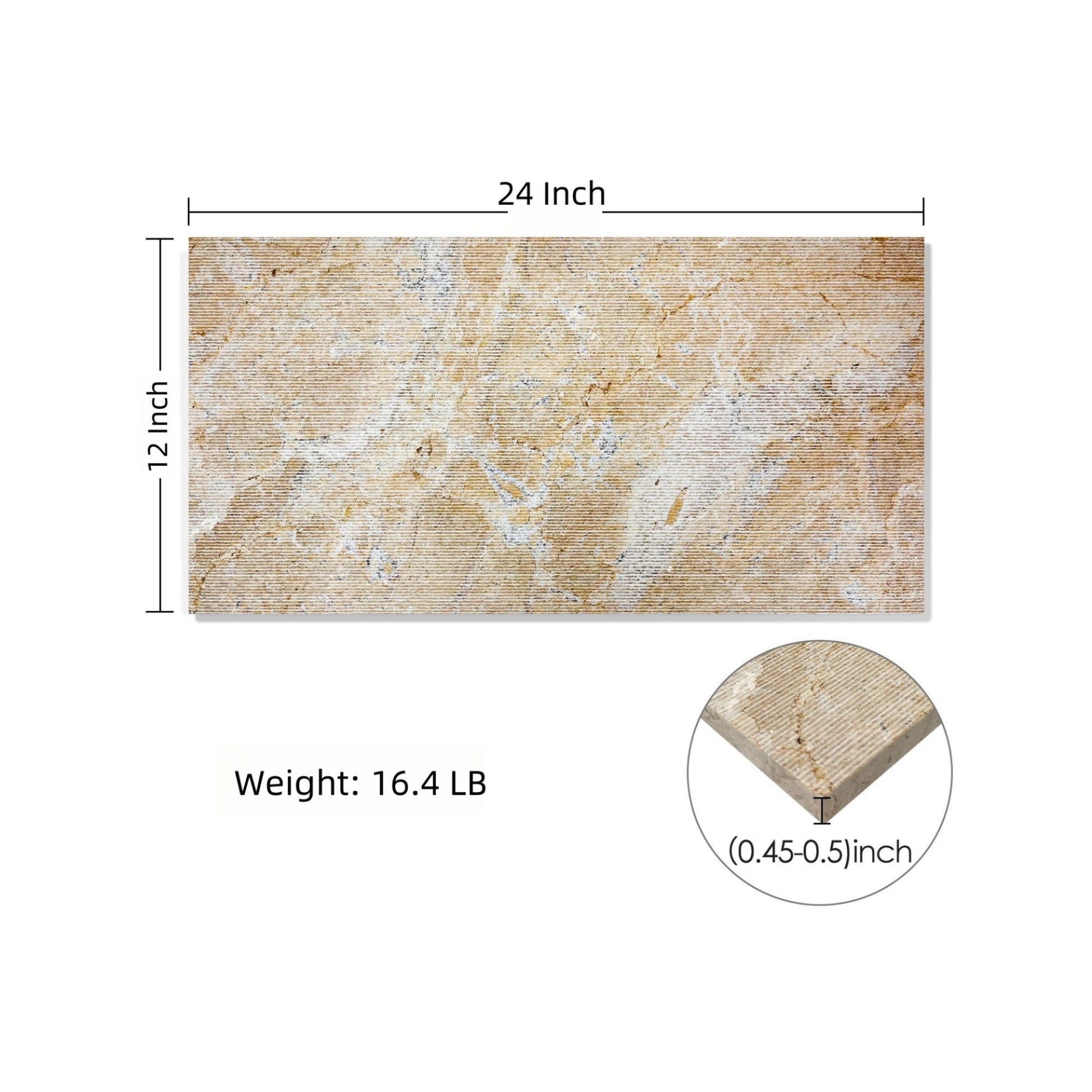 Textured Finished, 3D Tiles For Wall Decoration (Set of 4) Daily Nest