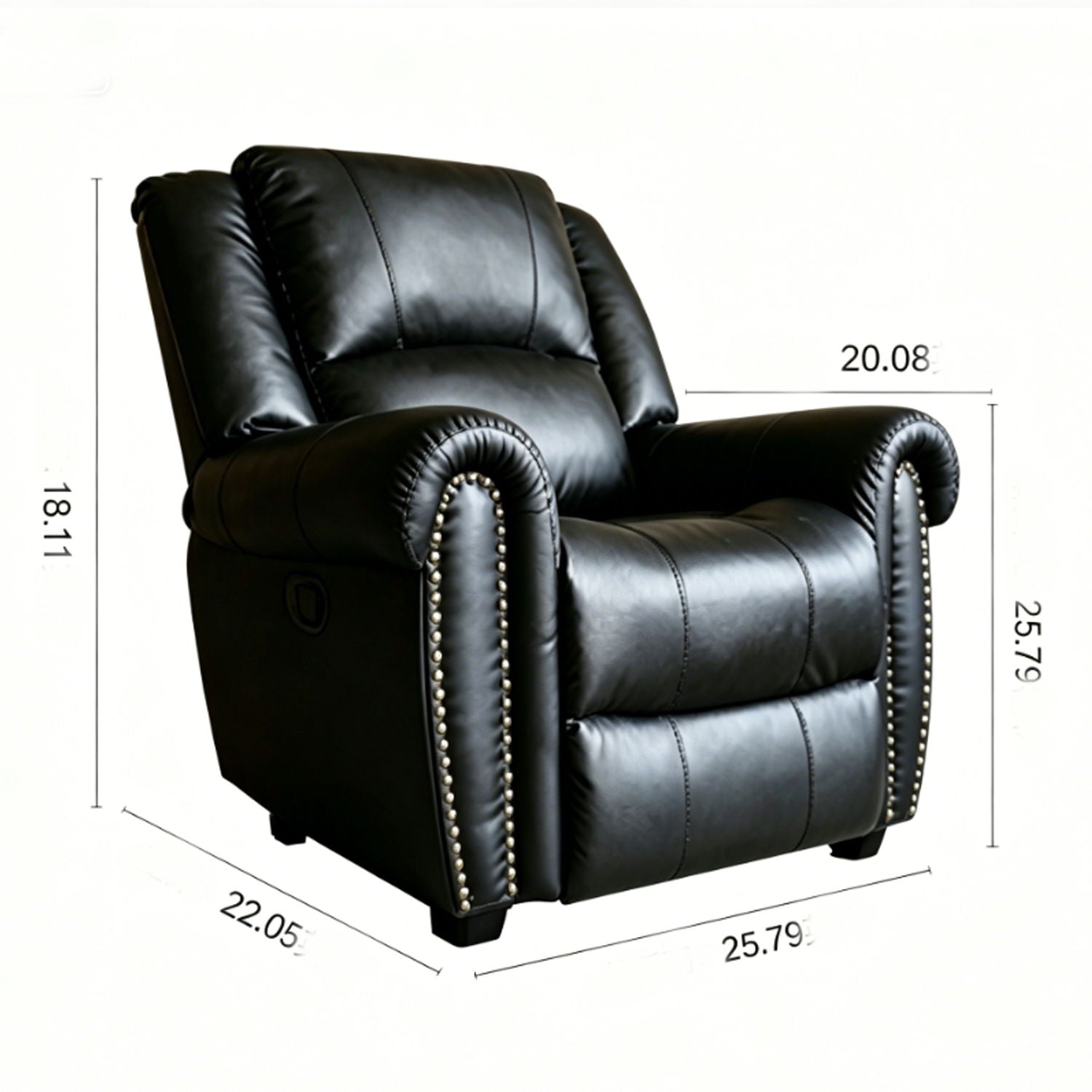 Electric Elderly Chair With 360° Swivel, Manual Button Control, Soft Plush Armchair For Living Room - Black Home Essentials