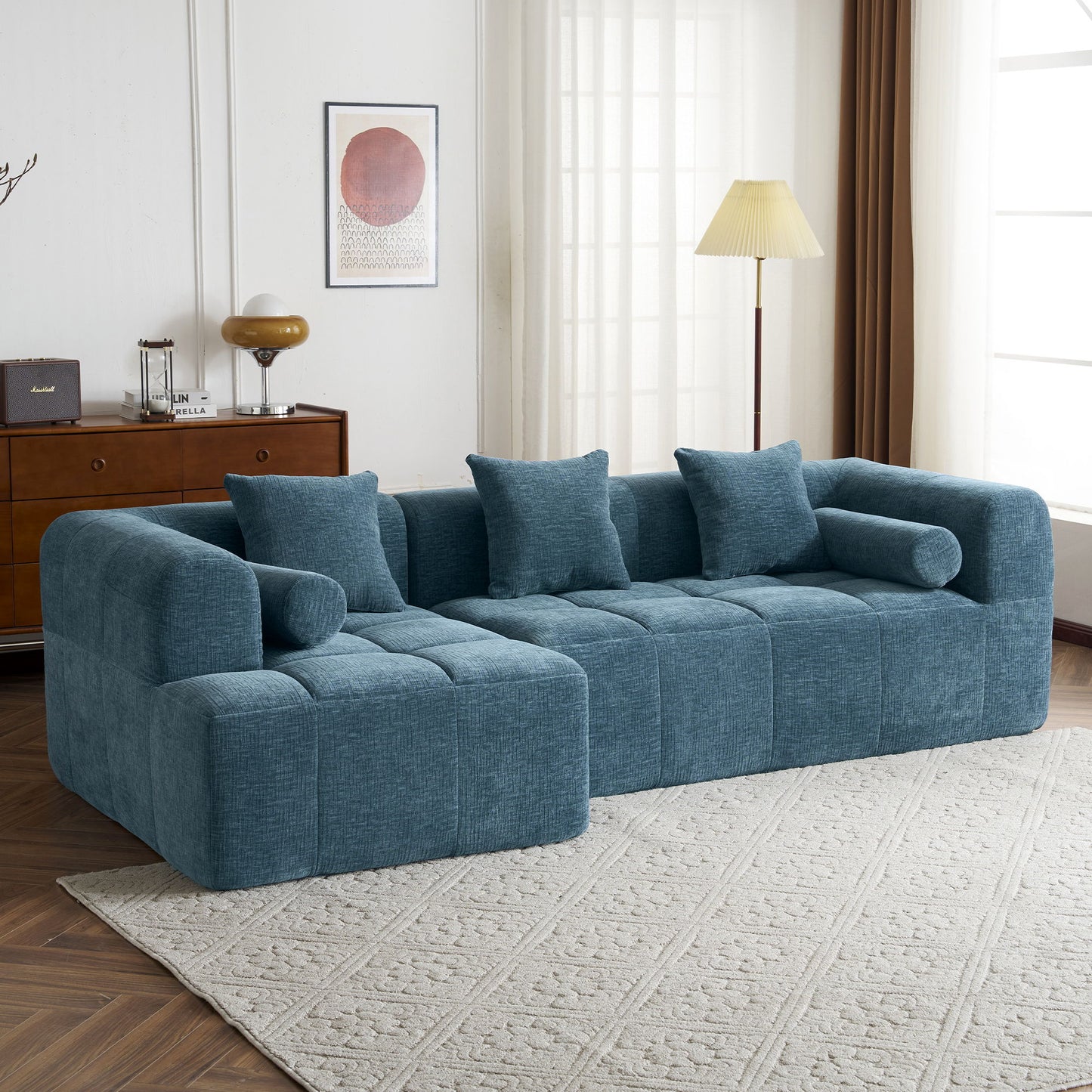 Sectional Free Combined Sofa With 2 Side Pockets Hearth and Haven