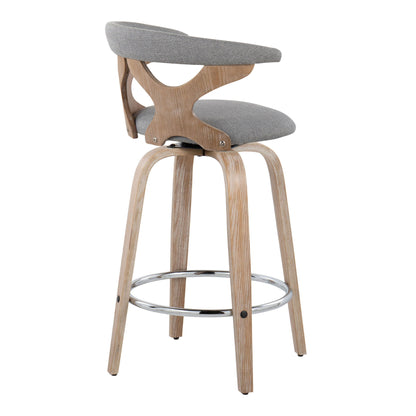 Gardenia - Mid Century Modern Fixed Height Counter Stool With Swivel (Set of 2) Lumi Source