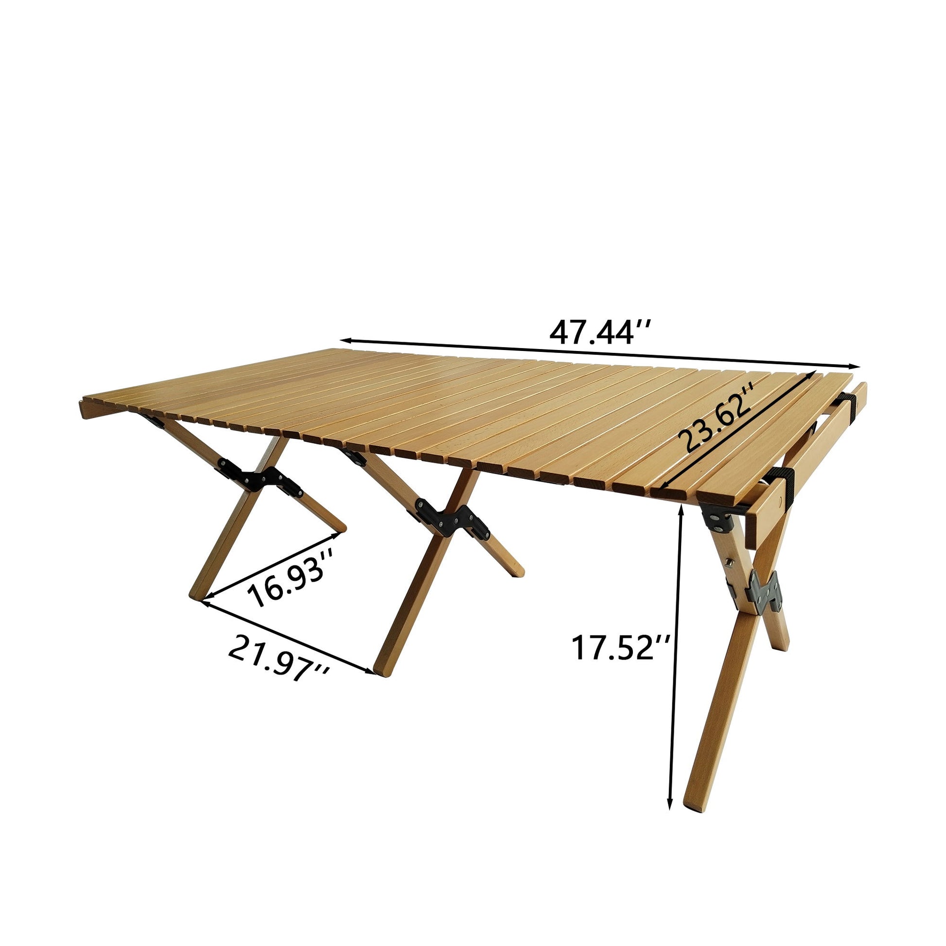 Multi-Function Wooden Foldable Portable Patio Dining Table, Indoor And Outdoor Universal - Natural Home Essentials