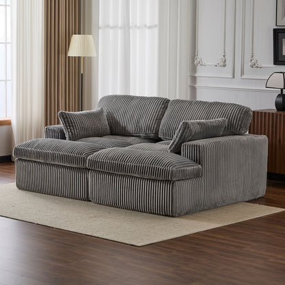 Double Chaise Lounge Chair, Oversized Upholstered Sleeper Cloud Couch Home Essentials
