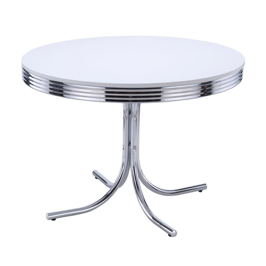 Retro - Round Dining Table Set CoasterEveryday