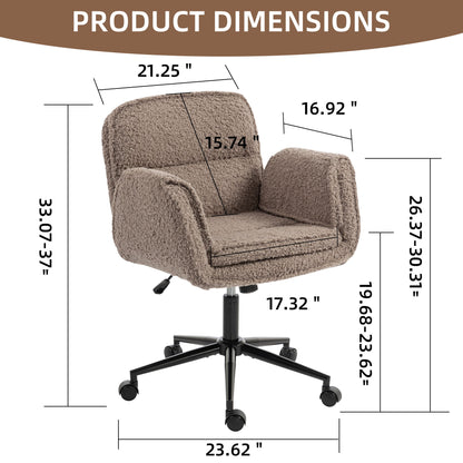 Criss Cross Swivel Desk Chair With Adjustable Armrests & Wheels For Home Office Home Essentials
