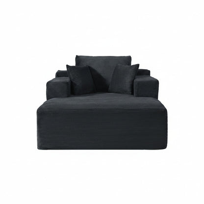 Convertible Chaise Lounge Chair With Wide Armrest & Throw Pillows US Pride