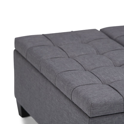 Harrison - Upholstered Coffee Table Storage Ottoman Simpli-Home