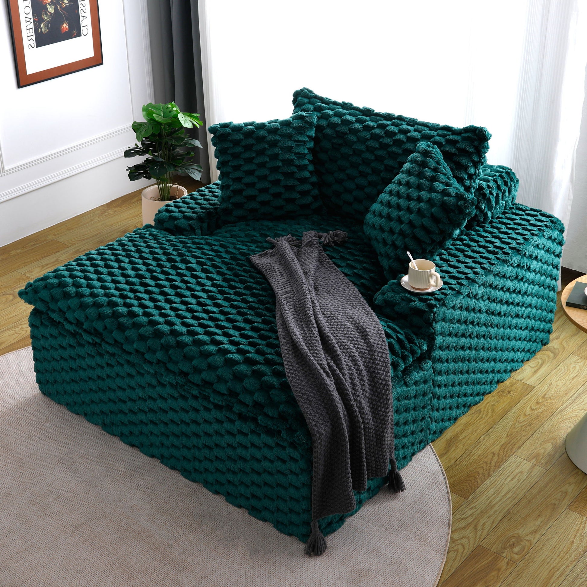 Comfort Bearing Sofa With 2 Pillows And 1 Backrest - Green Home Essentials