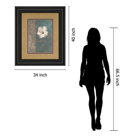 Floral Trans Il By Vivian Flasch - Framed Print Wall Art - White