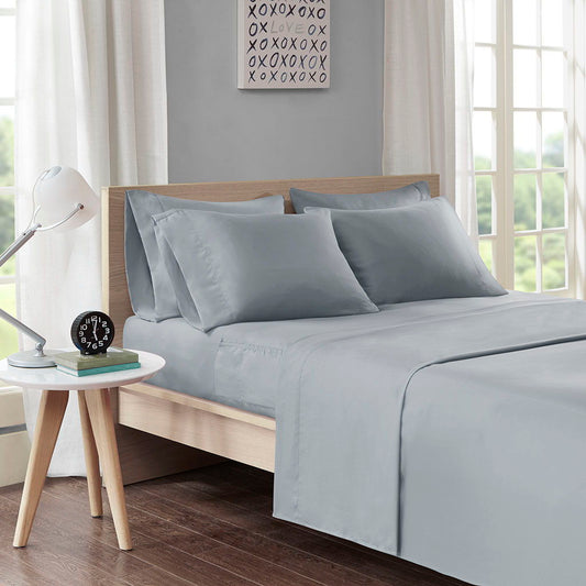 Queen Sheet Set With Side Storage Pockets - Gray Intelligent Design