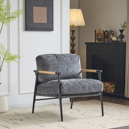 Modern Accent Chair With Cushions, Cozy Seating Noble House