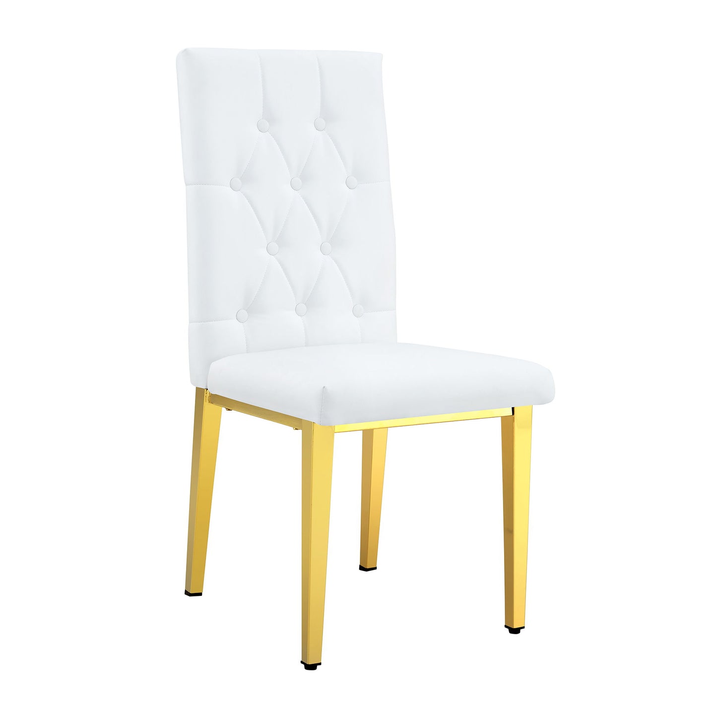 Vintage Style Armless Dining Chairs Set With Grid And Buckle Design Home Essentials