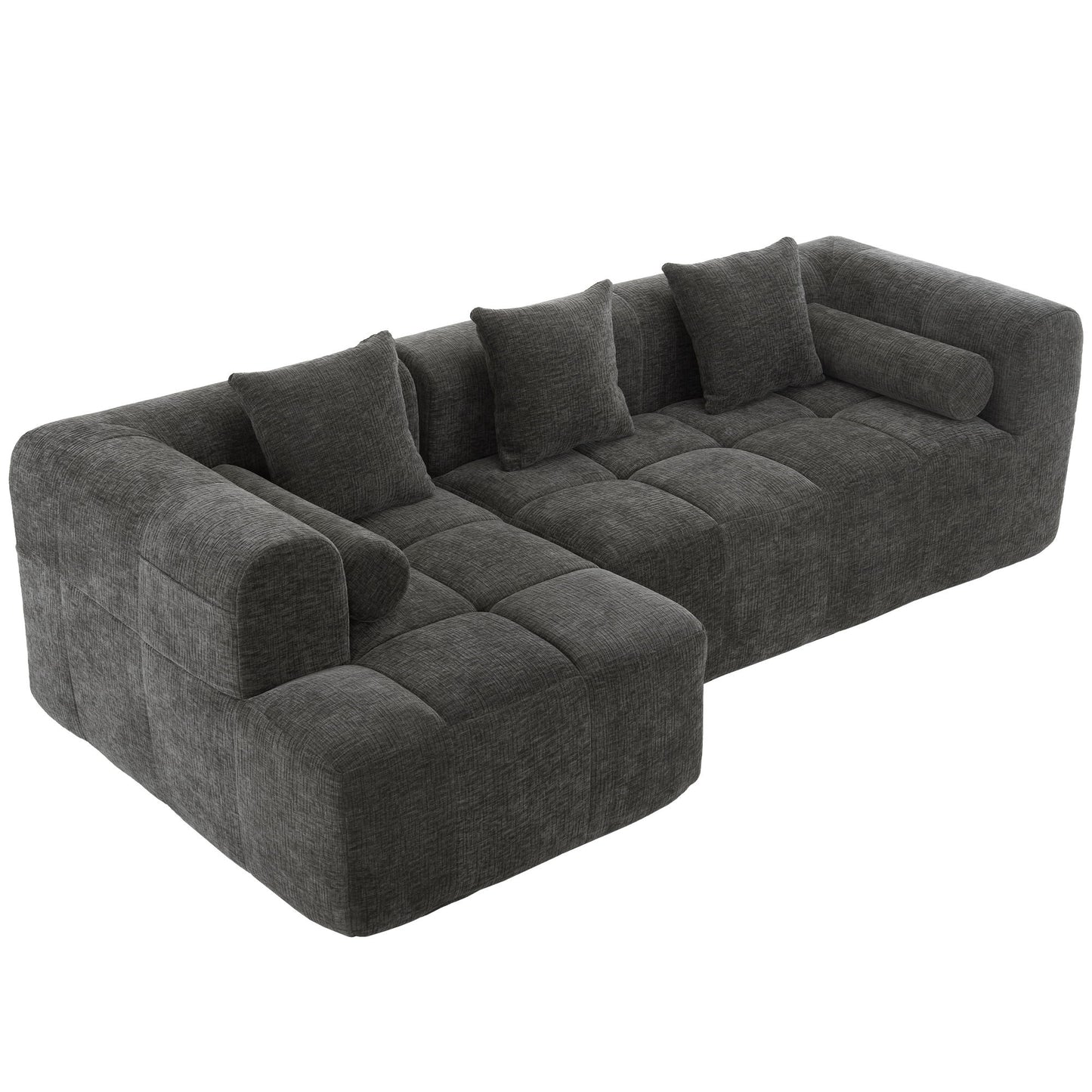 Sectional Free Combined Sofa With 2 Side Pockets Hearth and Haven