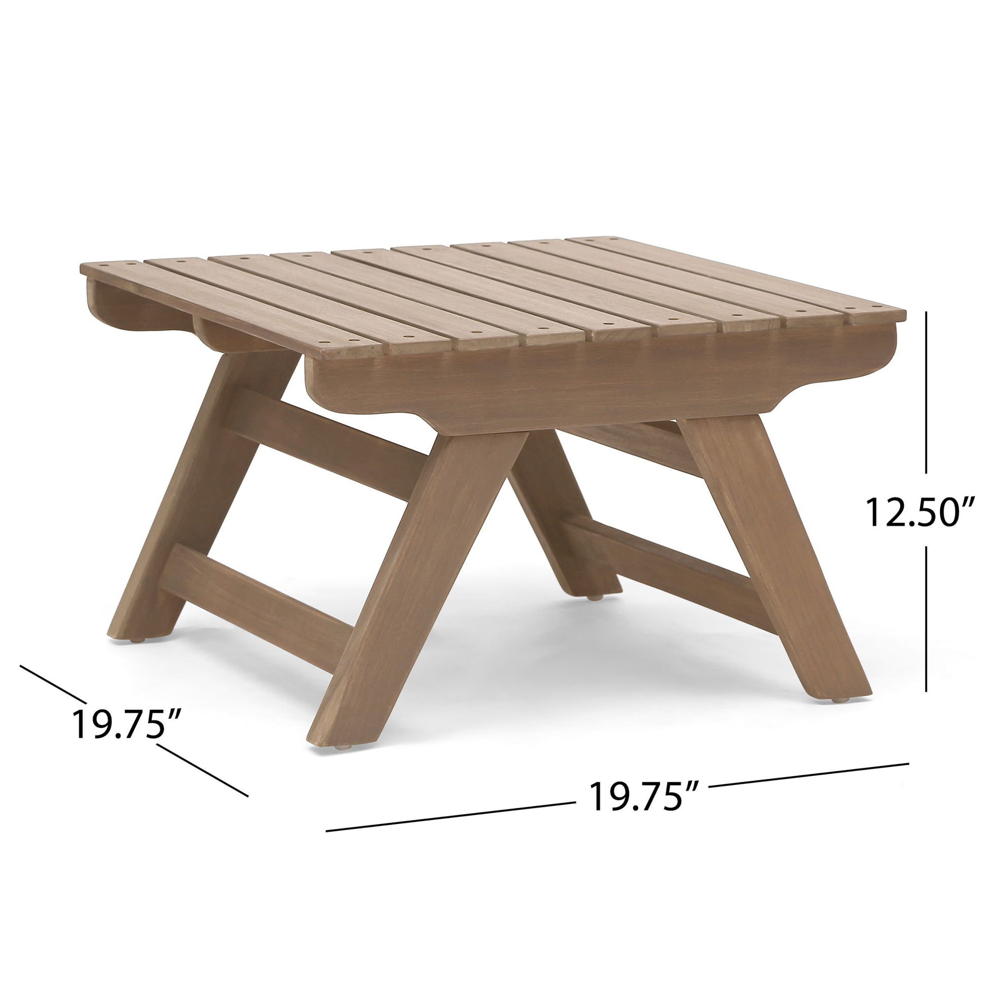 Sedona - Outdoor Side Table With Open Slat Design Noble House