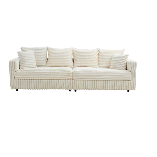 Modern Comfy Upholstered 4 Seat Sofa Cloud Couch,Deep Seat With Soft Pillows Home Essentials