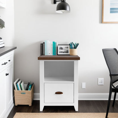 Hampton - 1 Drawer File - Jasmine Whitewash / Barnwood