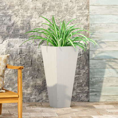 Outdoor Modern Cast Stone Planter Noble House