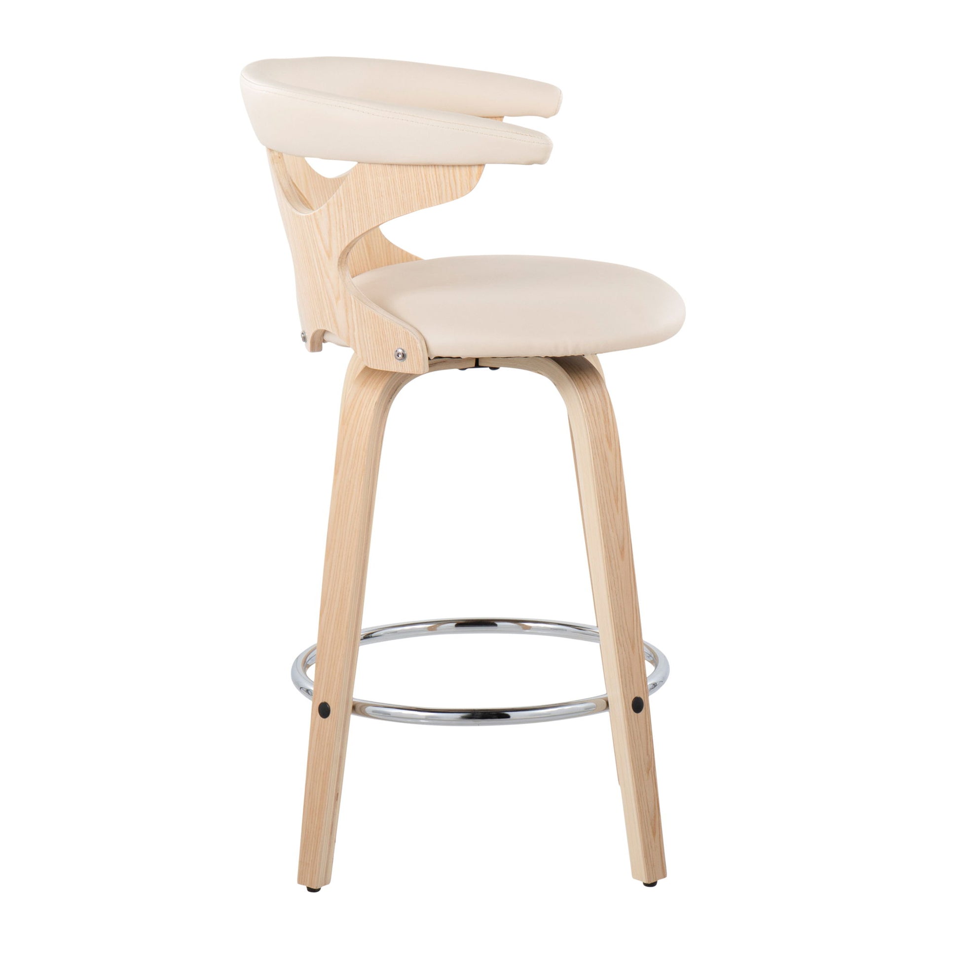 Gardenia - Mid Century Modern Fixed Height Counter Stool With Swivel (Set of 2) Lumi Source