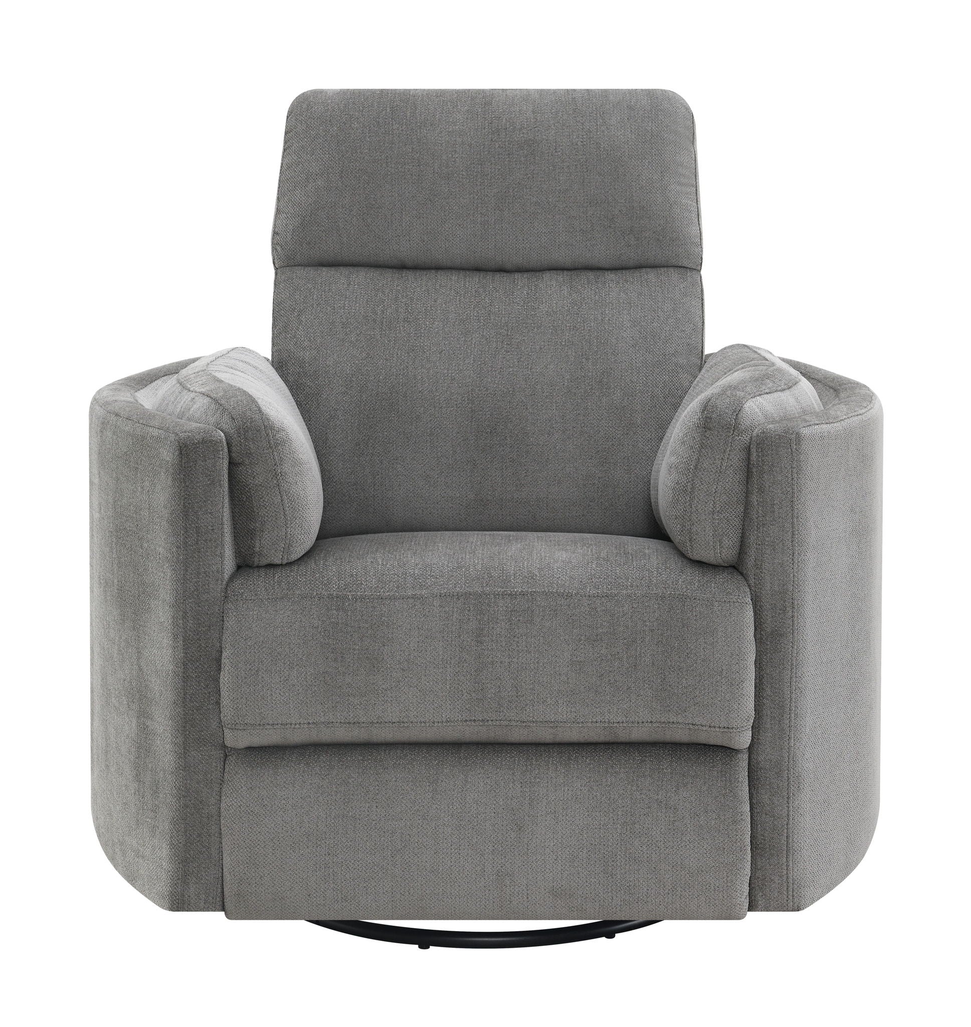 Sagen - Chenille Glider Recliner With Swivel Acme