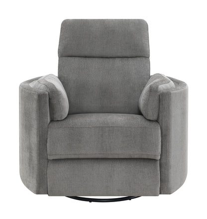 Sagen - Chenille Glider Recliner With Swivel Acme