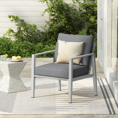 Modern Lounge Chair With Rope Accents And Cushions Noble House