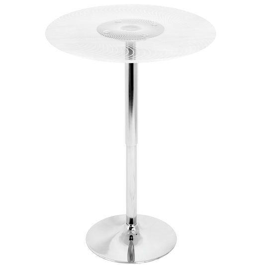 Spyra - Contemporary Light Up Adjustable Bar Table - Multi Lumi Source