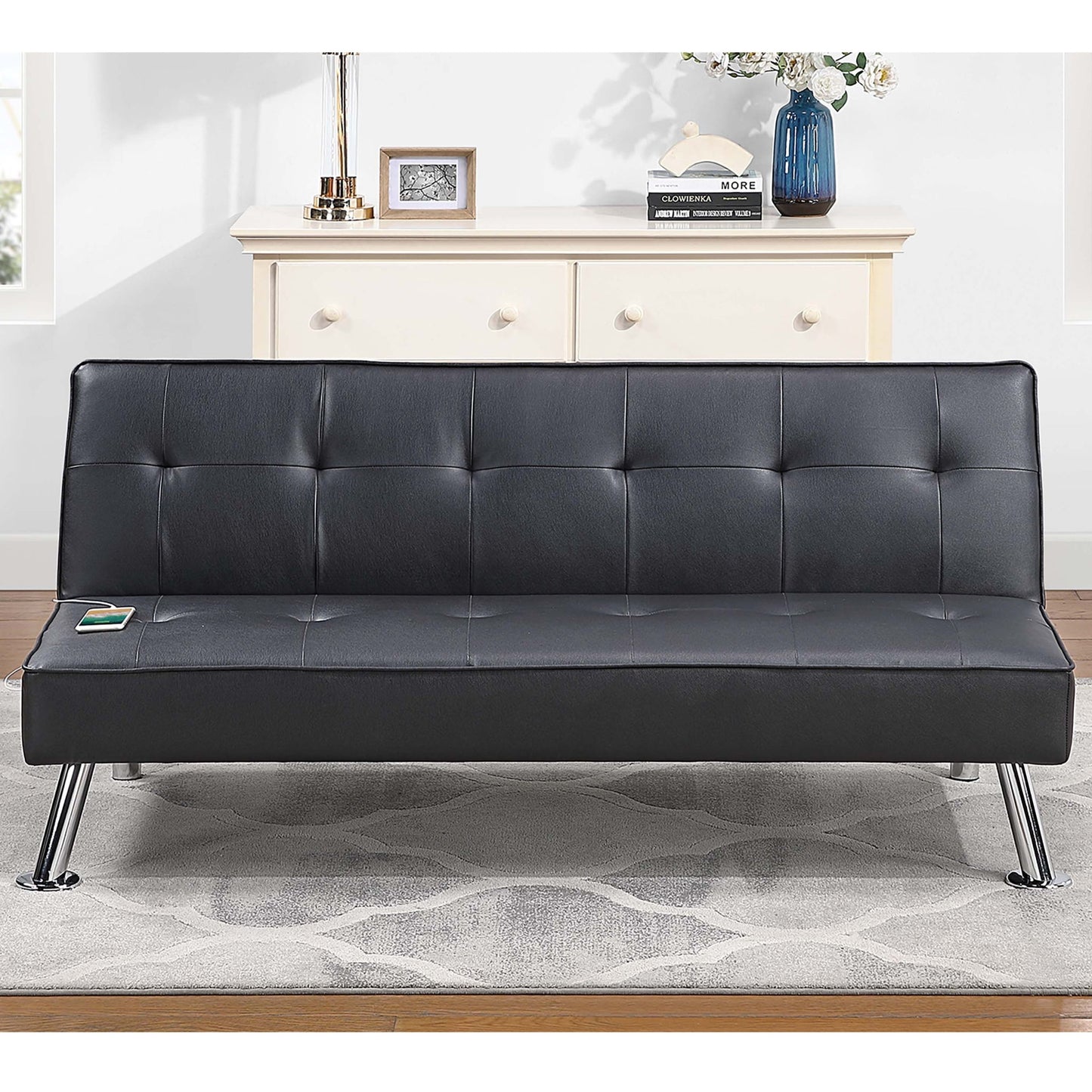 Tufted Sofa With USB Port For Living Room Home Essentials